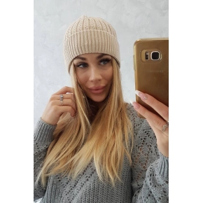 Tenká čiapka Veronica K249 béžová