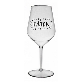 PÁTEK - čirá nerozbitná sklenice na víno 470 ml