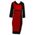 Dámske šaty M6779 červeno čierne - Fart