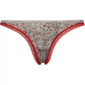 Nohavičky D3447E-DTZ šedočervená - Calvin Klein