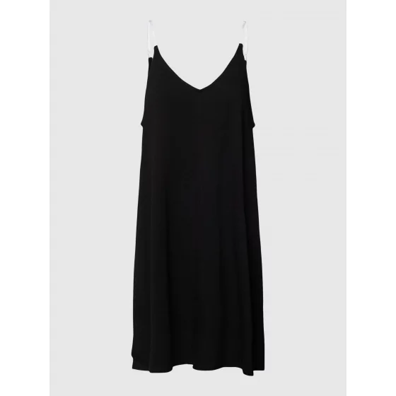 Dámska krátka nočná košeľa s ramienkami YI2222635 001 čierna - DKNY