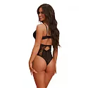 Dámske kúzelné body Deina More Teddy čierne - Obsessive