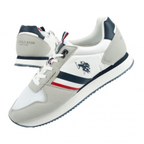 Pánska športová obuv NOBIL006-WHI Svetlosivá s bielou - U.S. Polo Assn.