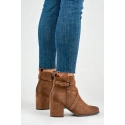 Dámske topánky na podpätku 260037FX model 184855 Hnedé - Laura LA.FI