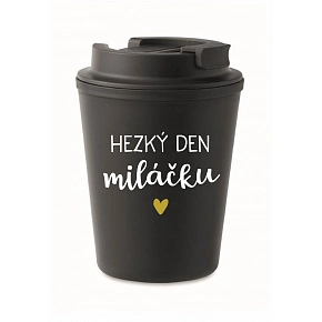 HEZKÝ DEŇ MILÁČKA - čierny termohrnček 300 ml