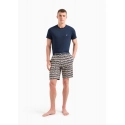 Pánske pyžamo 112101 4R583 18855 hnedé so vzorom - Emporio Armani