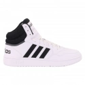 Pánske športové topánky Hoops 3.0 Mid M GW3019 Biela s čiernou - Adidas