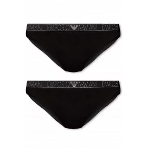 Dámske nohavičky 2PACK 163334 3F223 00020 čierne - Emporio Armani