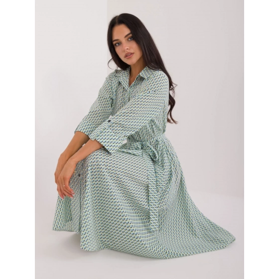 Dámske šaty LK SK 509673.13 bielo-zelené - FPrice