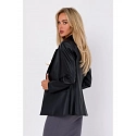 Dámske sako z umelej kože M748 čierne - Moe