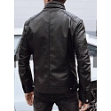 Pánska kožená bunda 11Z8151 čierna - FashionStreet