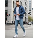 Kurtka męska przejściowa dwustronna niebieska FashionStreet TX4984