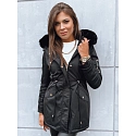 Kurtka zimowa damska parka GODDESS czarna FashionStreet TY3867