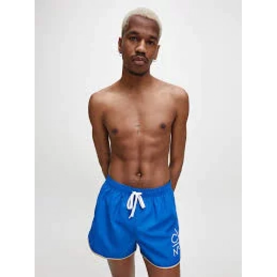 Pánske plavecké šortky KM0KM00459-CJR modrá - Calvin Klein