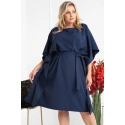 Dámske šaty plus size Rolanda tmavo modrá - Karko