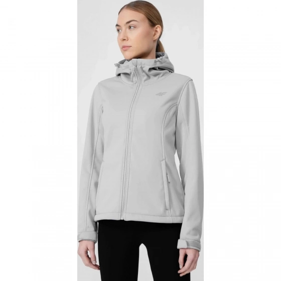 Dámska softshellová bunda NOSD4-SFD300 sivá - 4F