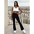 Spodnie damskie dzwony High Waist SLIMLINE czarne FashionStreet UY2147
