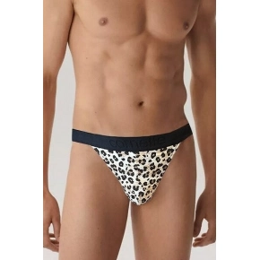 Pánske tangá High Emotion 917/164 Hnedá s čiernou - Cornette