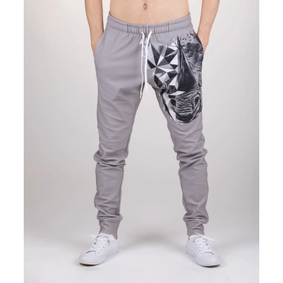 Unisex tepláky 2121560 / AFD394 Šedá s potlačou - Aloha From Deer