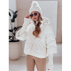 Kurtka damska zimowa MISSLAYER z kapturem biała FashionStreet TY5036 Kurtka damska zimowa MISSLAYER z kapturem biała FashionStreet TY5036