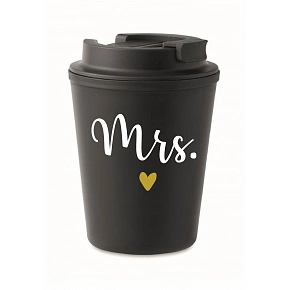MRS. - čierny termohrnček 300 ml