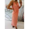 Boho šaty 8893 lososová - Kesi