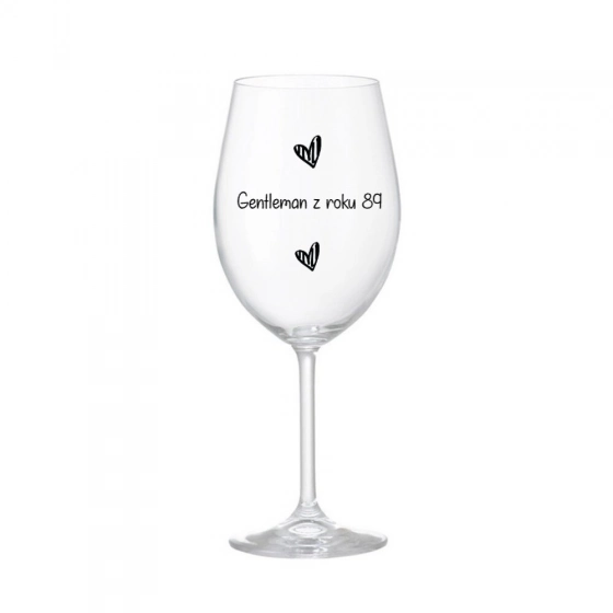 Gentleman z roku 89 - číry pohár na víno 350 ml