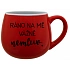 RÁNO NA MĚ VÁŽNĚ NEMLUV. - červený keramický hrníček 300 ml