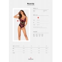 Zmyselné body Rosenty crotchless teddy - Obsessive