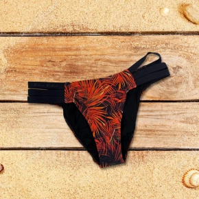 Spodný diel plaviek BB707 čierna-oranž - Selmark Spodný diel plaviek BB707 čierna-oranž - Selmark