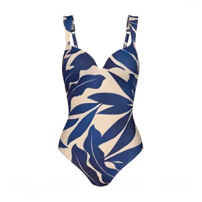 Dámske jednodielne plavky Summer Allure OWP 01 tmavo modré - Triumph