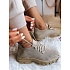 Skarpetowe sneakersy damskie STEEL THUNDER khaki FashionStreet ZY0345