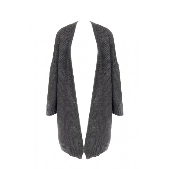 Dámsky úpletový sveter dlhší jednofarebný - Lemoniade