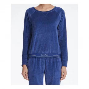 Dámska mikina QS6146E-6YN modrá - Calvin Klein Dámska mikina QS6146E-6YN modrá - Calvin Klein