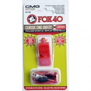 ŠPORT Bezpečnostná píšťalka + šnúra Classic CMG 9603-0108 Červená - Fox 40