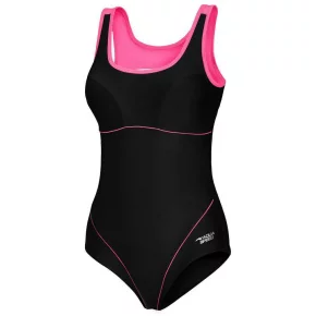 Jednodielne plavky Cora čierno-ružové - AQUA SPEED
