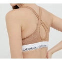 Dámska športová podprsenka QF1654E 796 hnedá/vzor - Calvin Klein