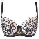 Dámska podprsenka V-10801 Čierna s béžovou - Axami