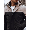 Kurtka męska zimowa z kapturem czarna FashionStreet TX4899