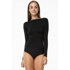 Dámske bezšvová košieľka s dlhým rukávom Simple Longsleeve Čierna - Julimex