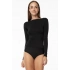 Dámske bezšvová košieľka s dlhým rukávom Simple Longsleeve Čierna - Julimex