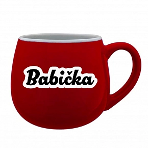 HRNČEK Keramický hrnček Babička (obrys) 300 ml červený - Giftela