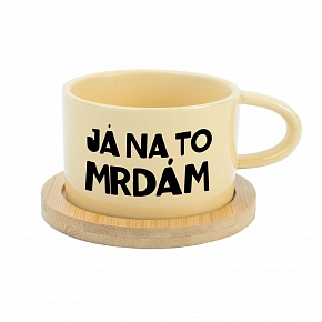 JÁ NA TO MRDÁM - žlutý hrníček makronka 200 ml