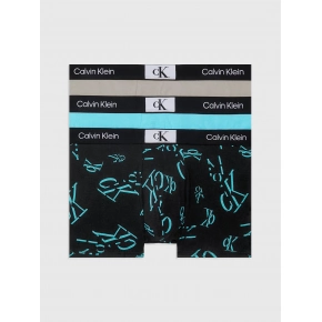 Pánske boxerky 3PK 000NB3528E I0Q sivé/modré/potlač