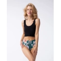 Dámske nohavičky Tea Rose Simple Brasil Maxi zelené so vzorom - Julimex