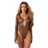 Dámske sexy body Soranna Teddy čiernozlaté - Obsessive