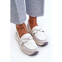 Dámske kožené mokasíny D&A TW210 biele - S.Barski