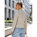 Kurtka skórzana damska szara FashionStreet TY5659