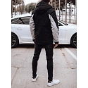 Kurtka męska przejściowa przeciwdeszczowa czarno-szara FashionStreet TX4916