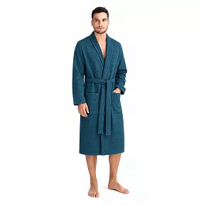 Pánsky vaflový župan 2125 6430 Saimaa Teal - Vestis Pánsky vaflový župan 2125 6430 Saimaa Teal - Vestis